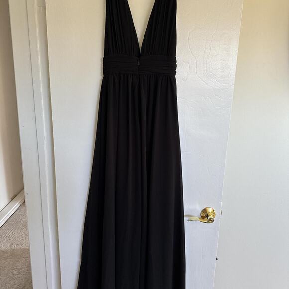 Lulus Black maxi chiffon dress - Picture 4 of 5